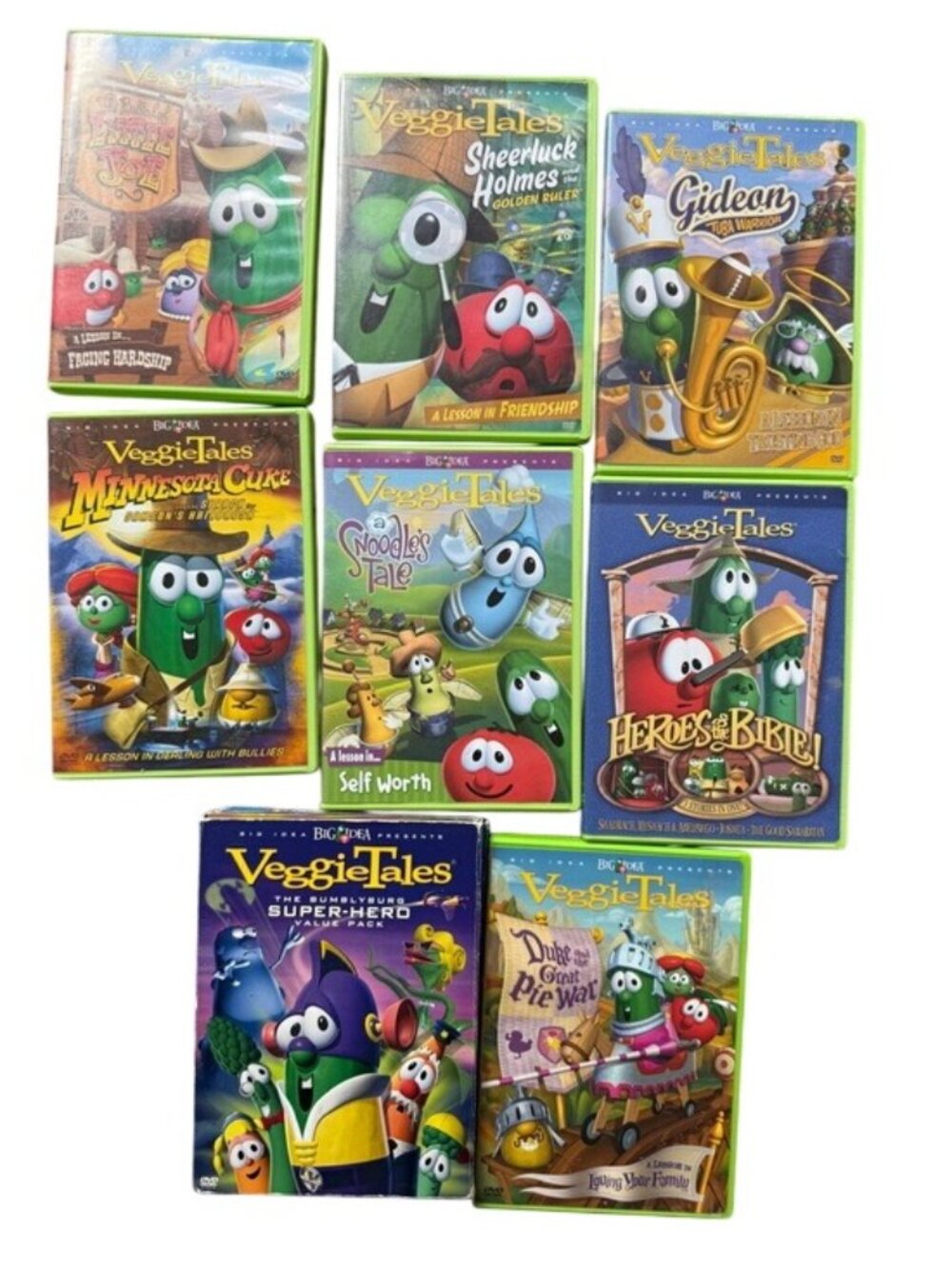 Veggie Tales DVD Collection Bible MN Cuke Holmes Movie Christian Family Kids 8